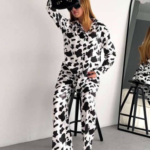 205416 TOPTAN DESENLİ PANTOLON TAKIM toptan bayan giyim