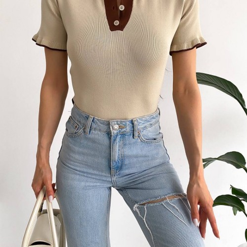 205428 TOPTAN BEJ BLUZ 205428 TOPTAN BEJ BLUZ toptan bayan giyim