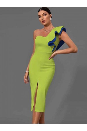 205503 GREEN Evening dress