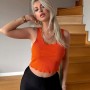 205643 TOPTAN ORANGE CROP toptan bayan giyim