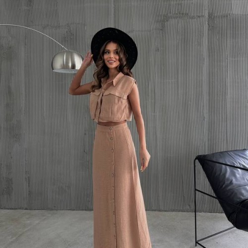 205659 TOPTAN VİZON ETEK TAKIM toptan bayan giyim