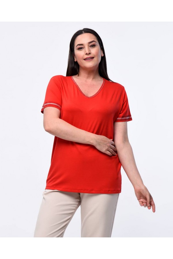 205963 red BLOUSE
