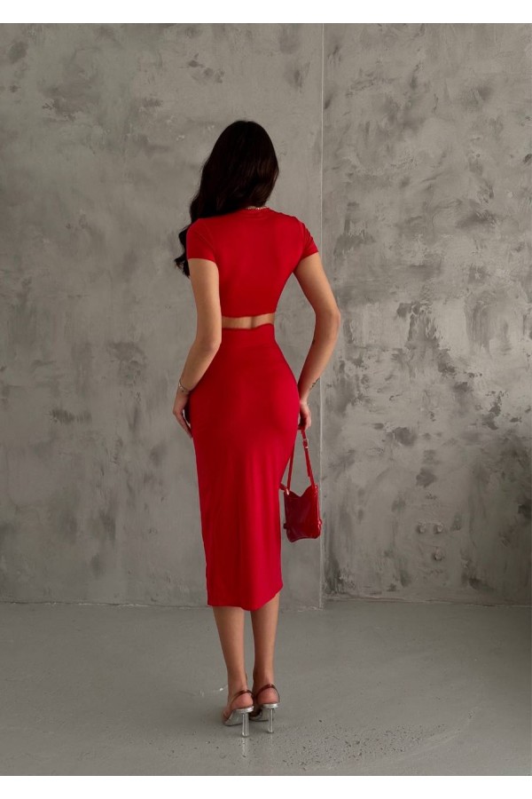 206088 red Skirt