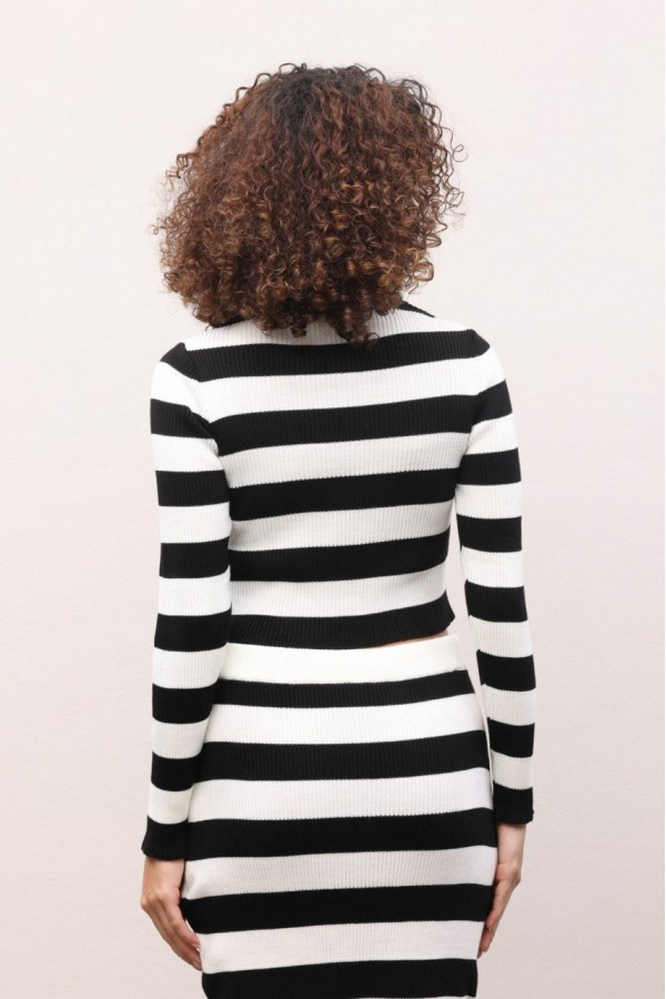 206131 striped Skirt