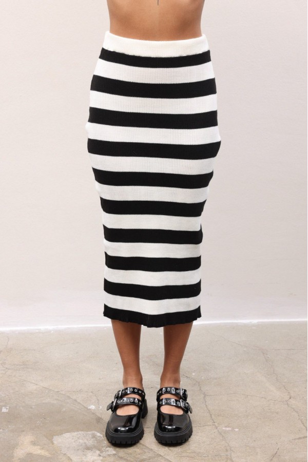 206131 striped Skirt