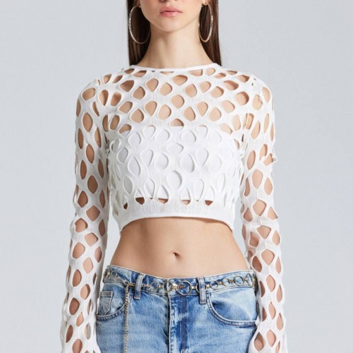 206796 TOPTAN BEYAZ CROP toptan bayan giyim