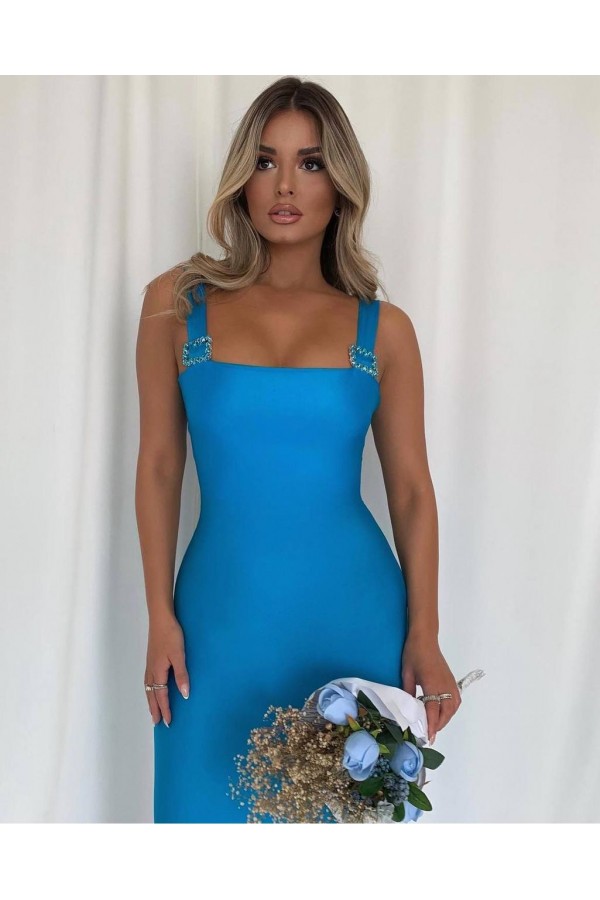 207002 blue Evening dress