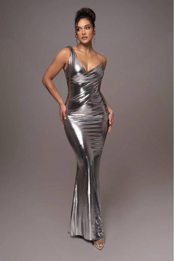 207024 silver Evening dress