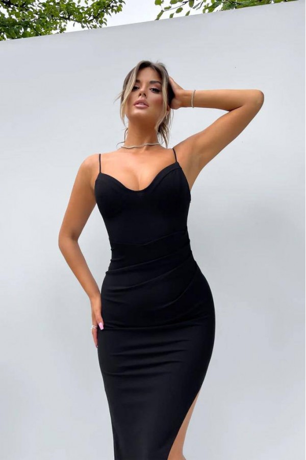 207049 black Evening dress