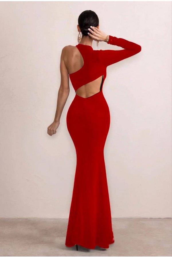 207054 أحمر فستان المساء
