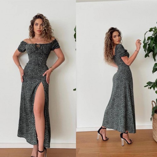 207181 TOPTAN SİYAH ELBİSE toptan bayan giyim