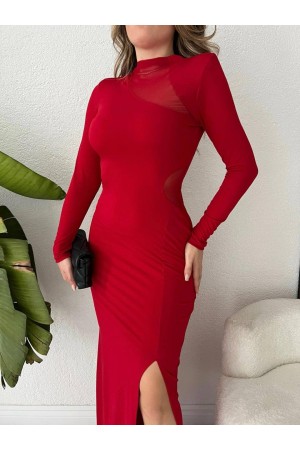 207185 red Evening dress