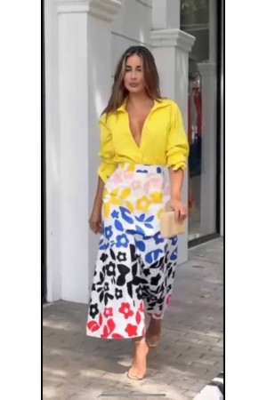 207337 patterned Skirt