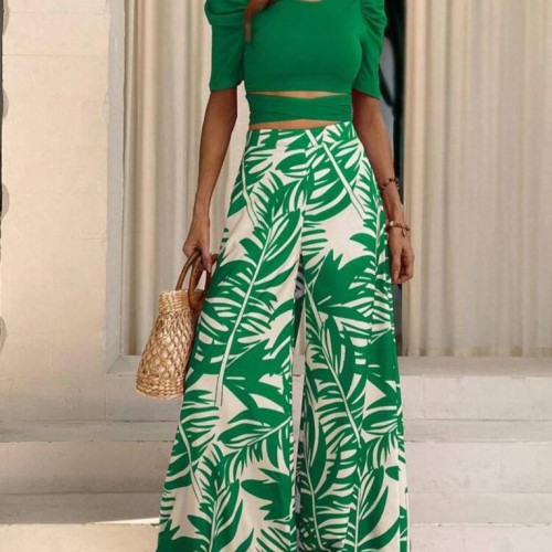 207361 TOPTAN DESENLİ PANTOLON TAKIM toptan bayan giyim