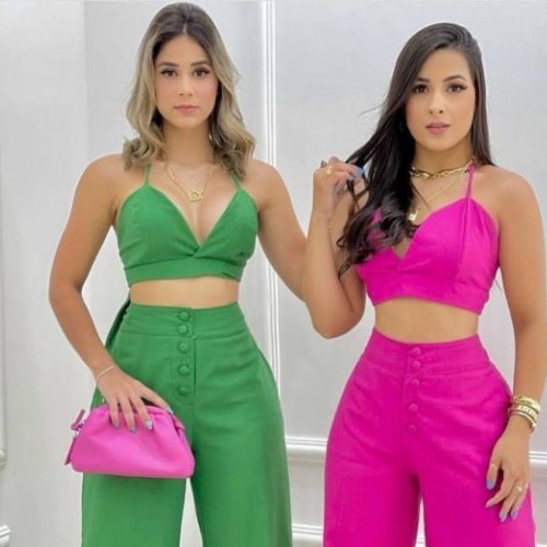 207366 TOPTAN FUŞYA PANTOLON TAKIM toptan bayan giyim