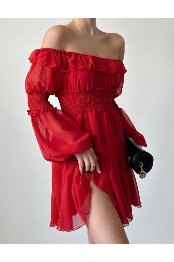 207419 أحمر فستان