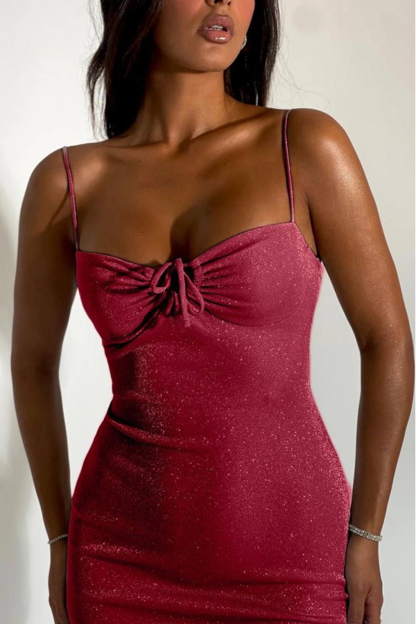 207451 burgundy Evening dress