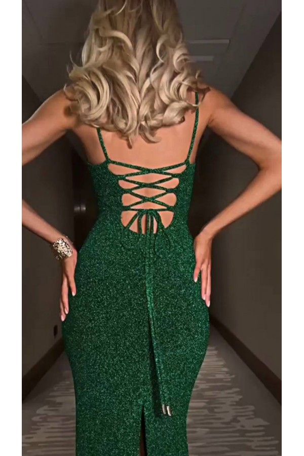 207452 Emerald Green Evening dress