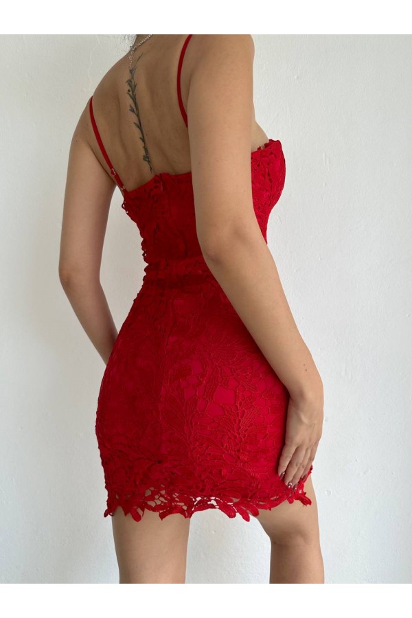 207510 red Evening dress