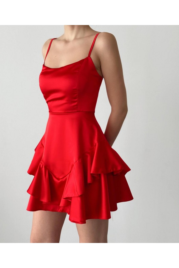 207518 أحمر فستان المساء