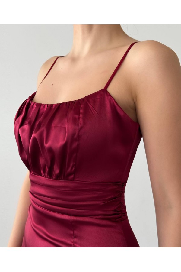207537 burgundy Evening dress