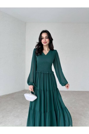 207550 Изумрудно-зеленый Вечернее платье
