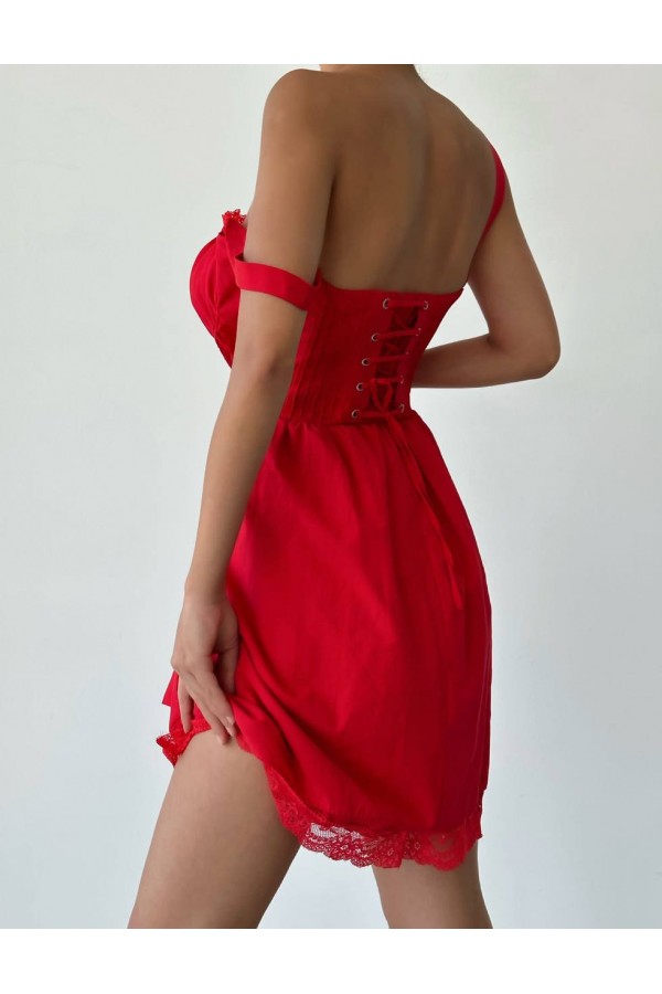 207555 أحمر فستان