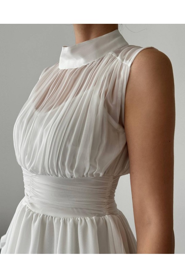 207561 أبيض فستان