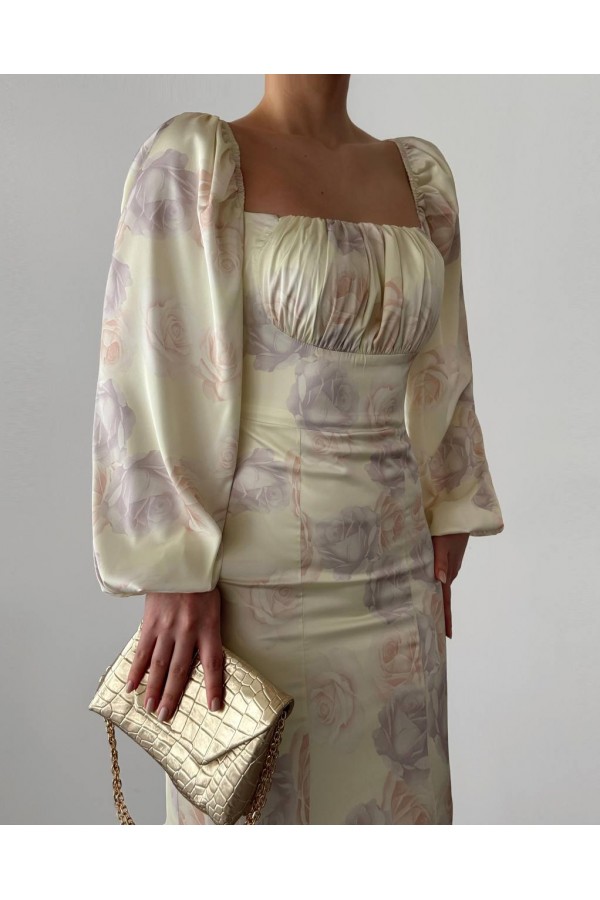 207567 patterned Evening dress