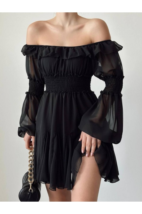207607 أسود فستان