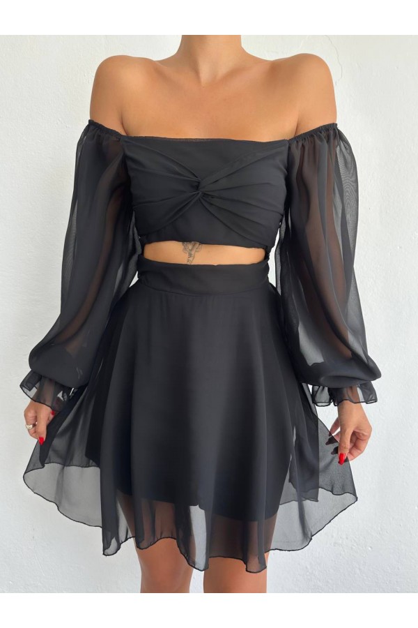 207609 أسود فستان