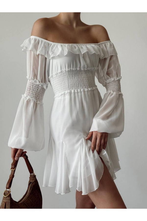 207610 أبيض فستان
