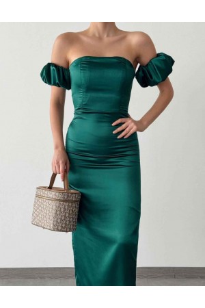207628 Изумрудно-зеленый Вечернее платье