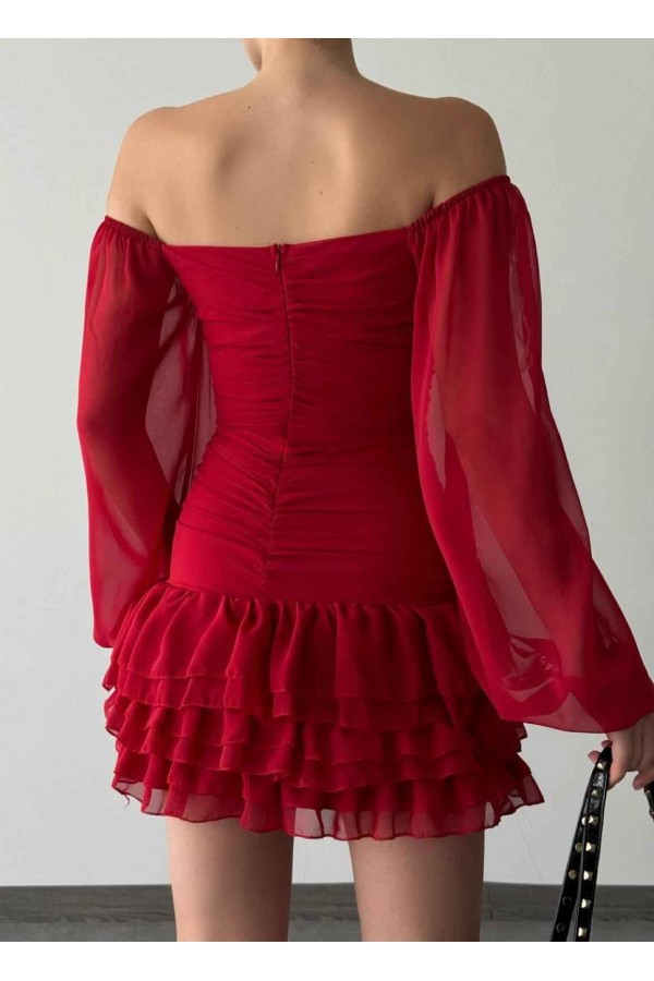 207637 أحمر فستان