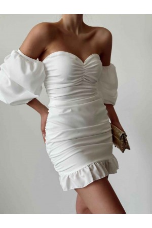 207649 أبيض فستان
