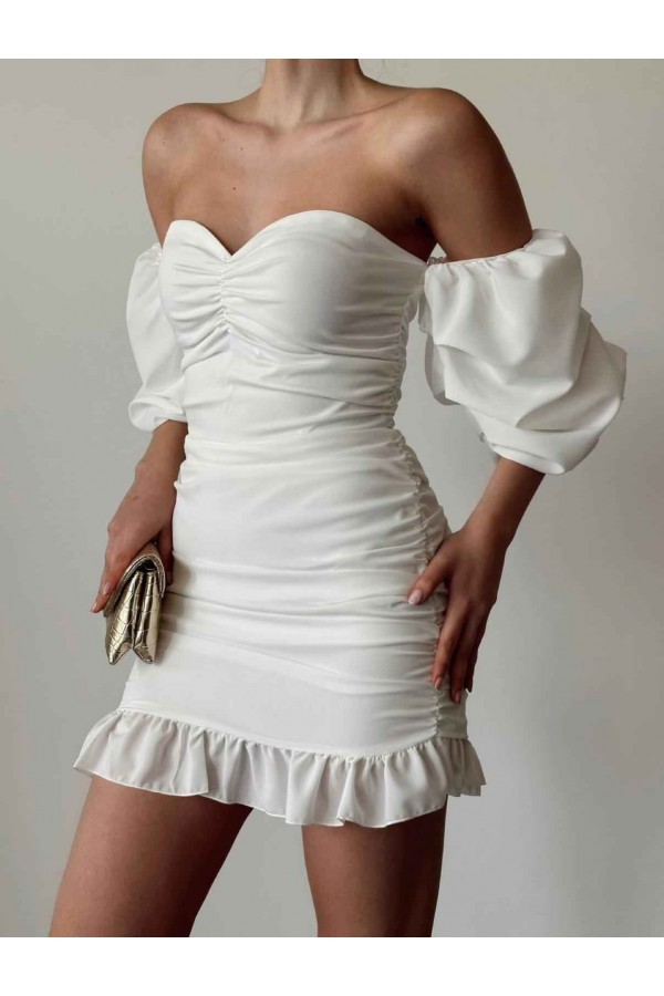 207649 أبيض فستان