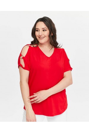 207830 red BLOUSE