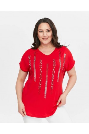 207841 red BLOUSE