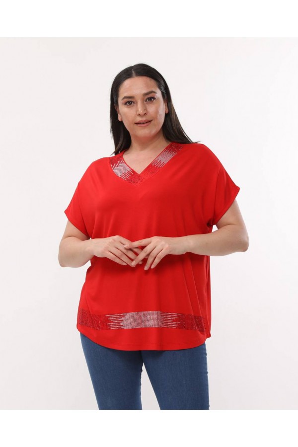 207877 red BLOUSE