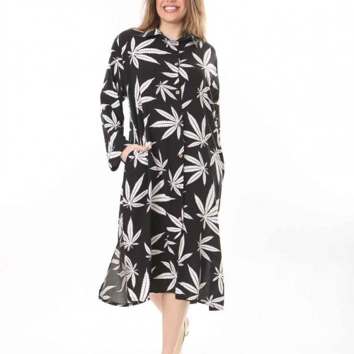 207937 TOPTAN DESENLİ ELBİSE toptan bayan giyim