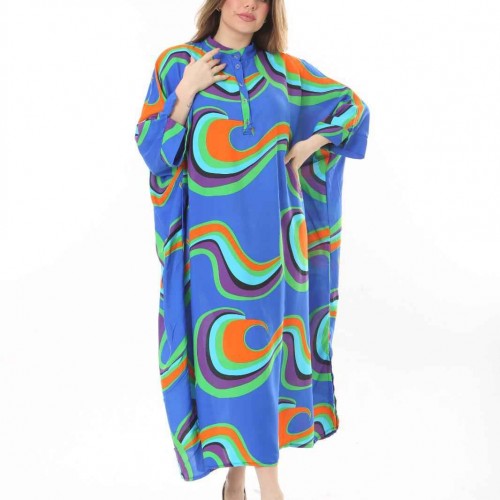 207939 TOPTAN DESENLİ ELBİSE toptan bayan giyim