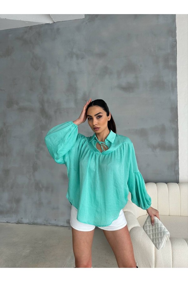 207974 Water is green BLOUSE