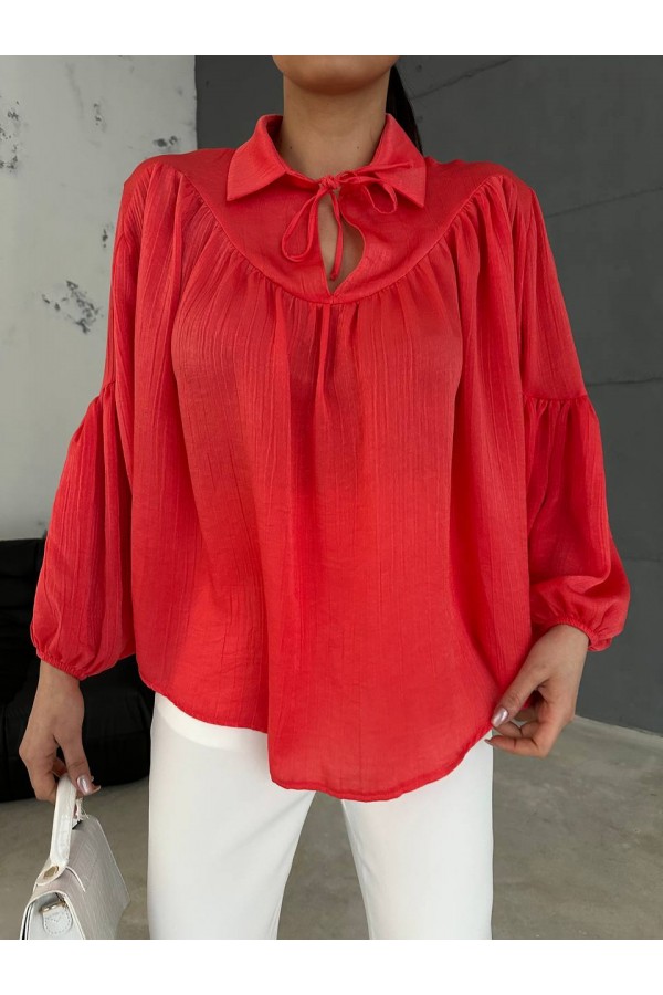 207976 red BLOUSE