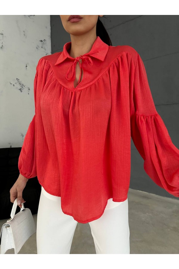 207976 red BLOUSE
