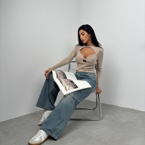 208230 TOPTAN VİZON BLUZ toptan bayan giyim