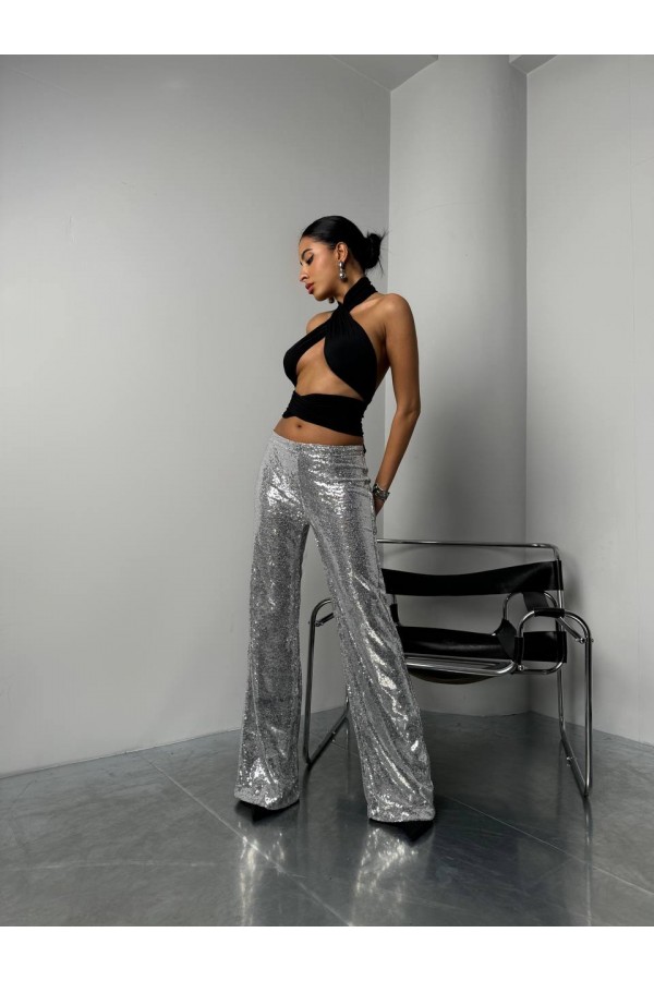 208252 silver TROUSERS