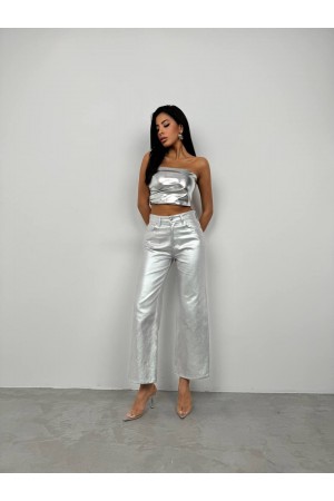 208256 silver TROUSERS
