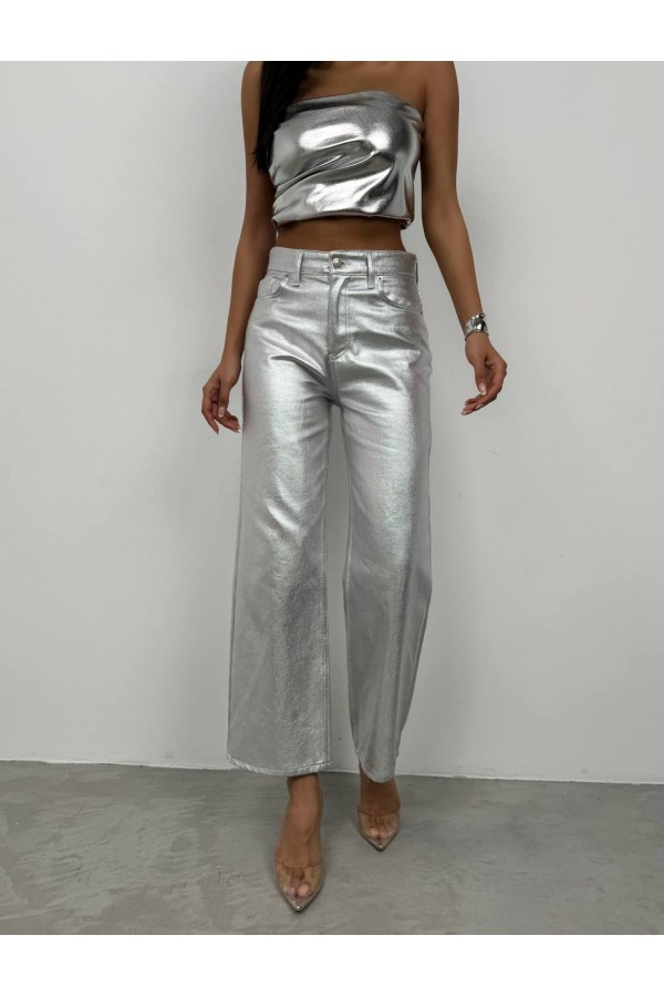 208256 silver TROUSERS