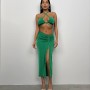 208356 TOPTAN YEŞİL ETEK TAKIM toptan bayan giyim