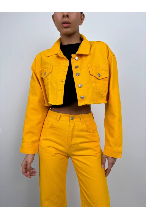 208386 mustard Jeans jacket